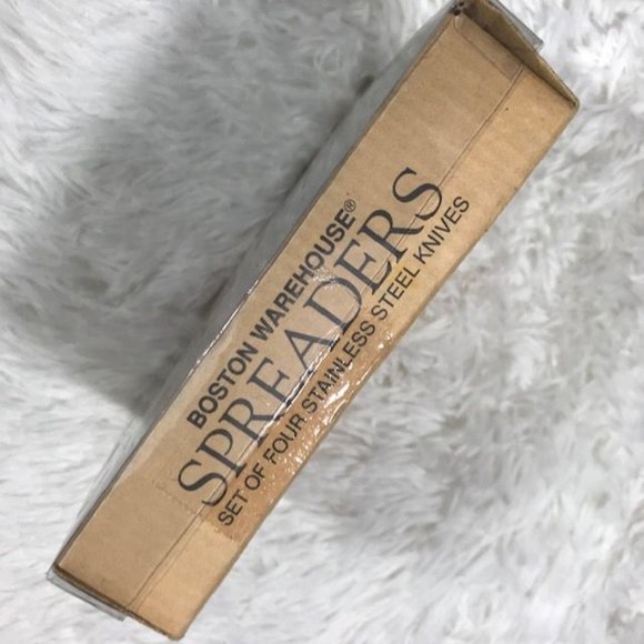 NWOT Set of 4 Boston Warehouse Beach Folk Stainless Steel Spreaders Knives - Picture 6 of 9